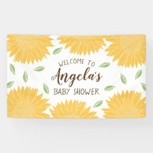 Cute Country Sunflower Baby shower Party Spandoek