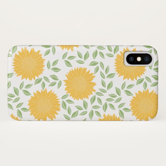 Cute Country Sunflower Patroon Case-Mate iPhone Case (Achterkant (horizontaal))
