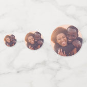 Cute Couple 6 Photo Engagement Party Confetti (Achterkanten)