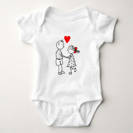 Cute Couple Baby Bodysuit