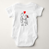 Cute Couple Baby Bodysuit (Achterkant)