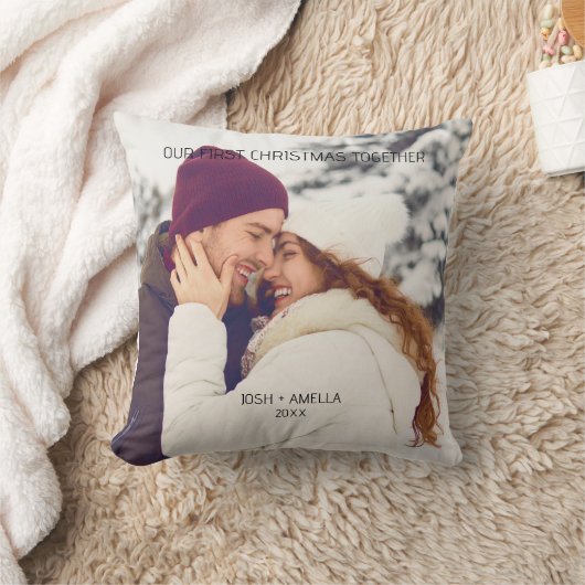 Cute Couple Custom Foto  Kussen (Deken)