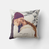 Cute Couple Custom Foto  Kussen (Achterkant)