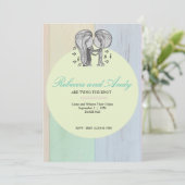 Cute Couple Dancing Wedding Invitation Kaart (Staand voorkant)