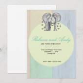 Cute Couple Dancing Wedding Invitation Kaart (Voorkant / Achterkant)
