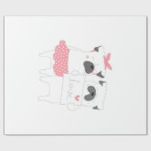 Cute Couple French Bulldog Love | HONDENLIEFHEBBER Cadeaupapier (Vlak)