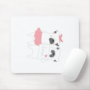 Cute Couple French Bulldog Love HONDENLIEFHEBBER Muismat