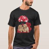 Cute Couple Golden Retriever Valentijnsdag Dog L T-shirt (Voorkant)