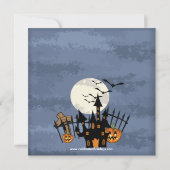 Cute Couple Halloween Costume Party Invitation Kaart (Achterkant)