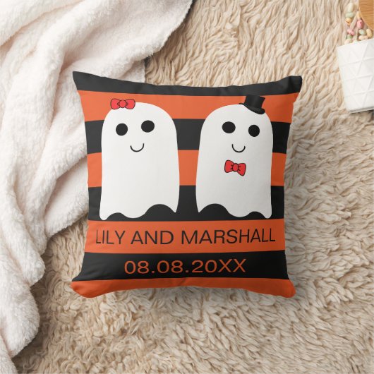 Cute Couple Halloween Wedding Gift Sierkussen (Deken)