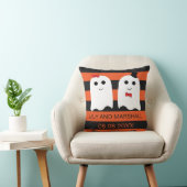 Cute Couple Halloween Wedding Gift Sierkussen (Stoel)