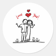 Cute couple harten en hallo groeten