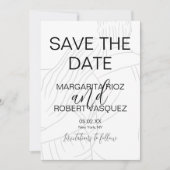 Cute Couple Hugging Script Save the Date Kaart (Voorkant)