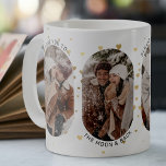 Cute Couple 'I Love You' 4 Foto Collage Koffiemok<br><div class="desc">Cute Coffee-Mok,  ontworpen voor paren,  voorzien van 4 (vier) trendy afbeeldingen,  de tekst - 'IK HOU VAN U AAN DE MOON & BACK,  ALTIJD EN BUITENLANDSE,  MET LOVE (add-name)' en faux Gold folie hartconfetti. Geweldig geschenk voor die speciale persoon in je leven deze Valentijnsdag!</div>