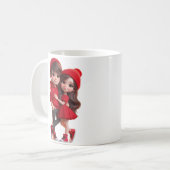Cute Couple in Red – Romantic Love Mug  Koffiemok (Voorkant links)