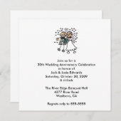 Cute Couple Jubileum Invitation Kaart (Voorkant / Achterkant)