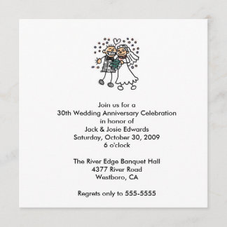 Cute Couple Jubileum Invitation Kaart