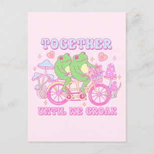 Cute Couple Kikker - Samen Tot We Kwikken Briefkaart