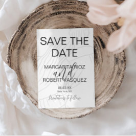 Cute Couple Knuffel Script Save the Date Kaart