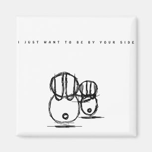 Cute Couple Konijn Magneet   Wees Aan Je Zijde 