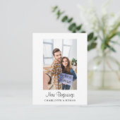 Cute Couple ons eerste bericht over thuisverplaats Briefkaart (Staand voorkant)