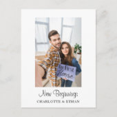 Cute Couple ons eerste bericht over thuisverplaats Briefkaart (Voorkant)