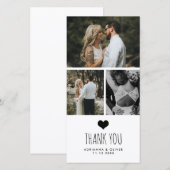 Cute Couple Photo | Bedankt voor je Typografie Wed (Voorkant / Achterkant)