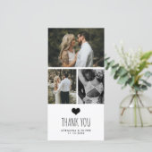 Cute Couple Photo | Bedankt voor je Typografie Wed (Staand voorkant)