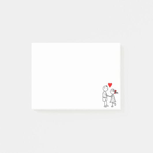 Cute Couple Post-it® Notities Notes (Voorkant)