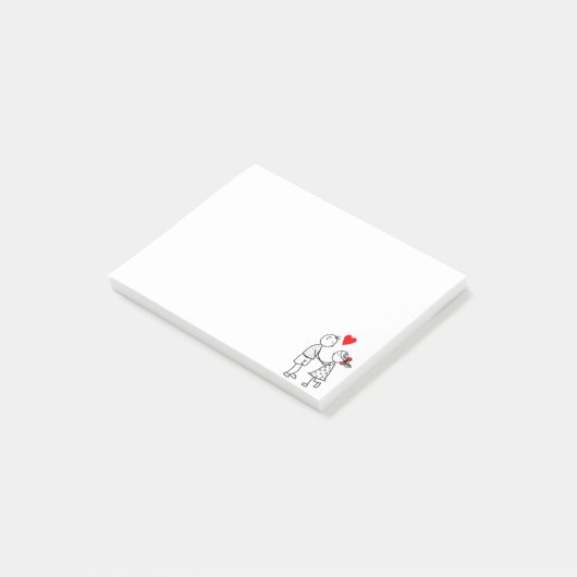 Cute Couple Post-it® Notities Notes (Schuin)