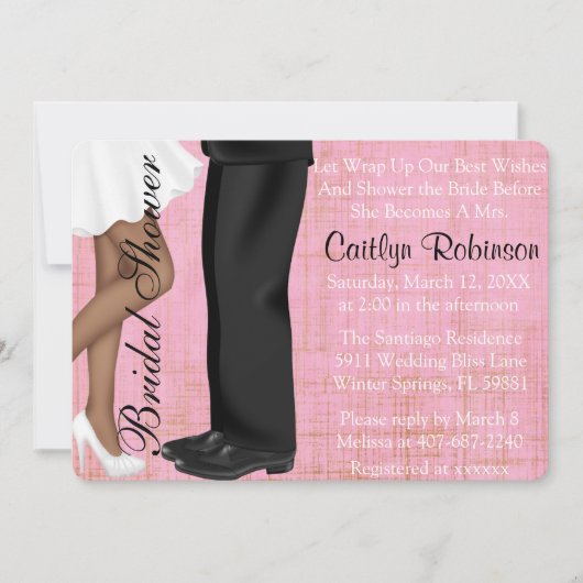 Cute Couple Verloving/Bridal Shower Invitation Kaart (Voorkant)