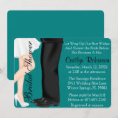 Cute Couple Verloving/Bridal Shower Invitation Kaart (Voorkant / Achterkant)