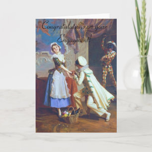 Cute Couple Verloving Kaart