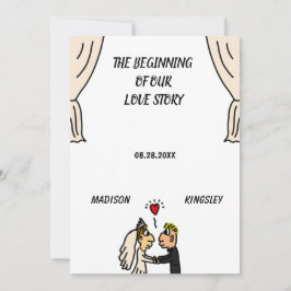 Cute Couple Wedding Story beginnend nieuw epic Kaart