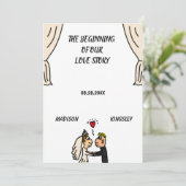 Cute Couple Wedding Story beginnend nieuw epic Kaart (Staand voorkant)