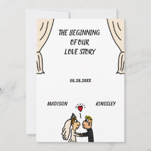 Cute Couple Wedding Story beginnend nieuw epic Kaart