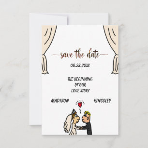 Cute Couple Wedding Story beginnend nieuw epic Save The Date