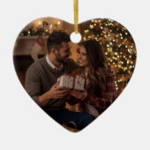 Cute Couples First Christmas Ornament | Custom (Voorkant)