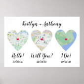 Cute Couple's Special Dates Wedding Poster (Voorkant)