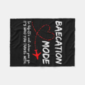 Cute Couples Trip Matching Vacation Baecation Mode Fleece Deken (Voorkant (Horizontaal))