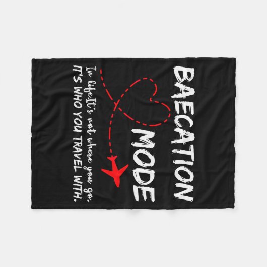 Cute Couples Trip Matching Vacation Baecation Mode Fleece Deken (Voorkant (Horizontaal))