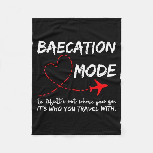 Cute Couples Trip Matching Vacation Baecation Mode Fleece Deken (Voorkant)