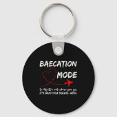 Cute Couples Trip Matching Vacation Baecation Mode Sleutelhanger (Voorkant)