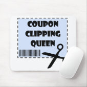 Cute Coupon Clipping Queen Gezegde Muismat (Met muis)