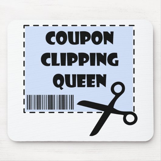 Cute Coupon Clipping Queen Gezegde Muismat (Voorkant)