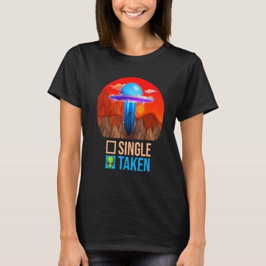 Cute Coupure Single of Take Alien UFO Valentijn" T-shirt (Voorkant)