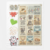 Cute & Courageous Animal Quote for kids Fleece Deken (Voorkant)