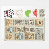 Cute & Courageous Animal Quote for kids Fleece Deken (Voorkant (Horizontaal))