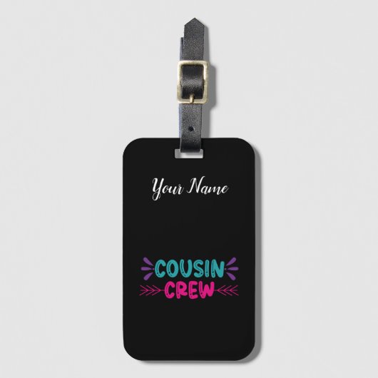 Cute Cousin Crew Bagagelabel (Voorkant (verticaal))