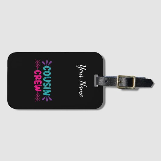 Cute Cousin Crew Bagagelabel (Voorkant (horizontaal))